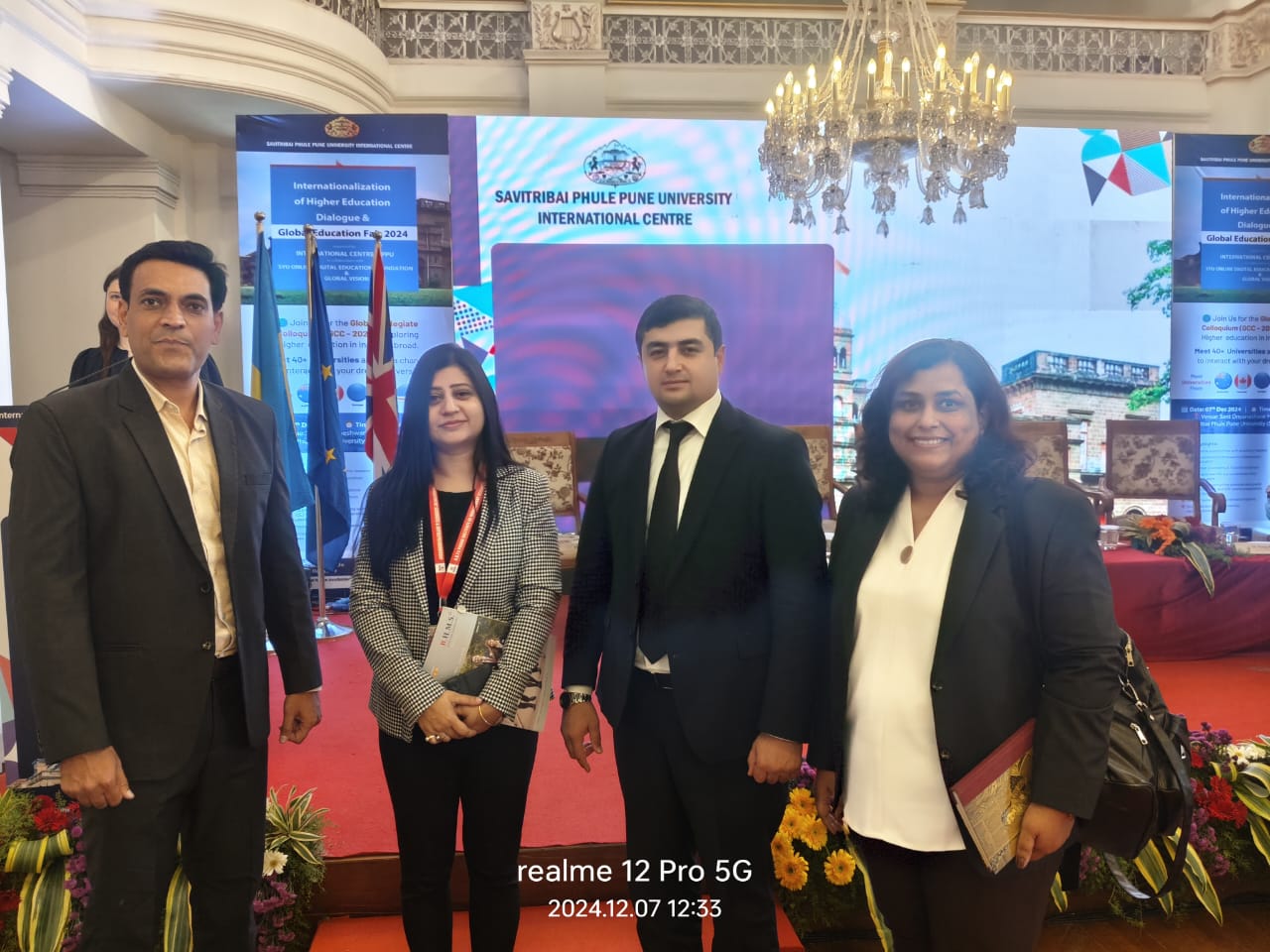 Dr. Porinita Banerjee (Director, PIMSE) with Mr. Abdugaffor, Ibrohimjonovich, Avicenna Tajik State University, Tajikistan along with PIMSE faculty members Dr. Vasimraja Sayed, and Dr. Sheena Abraham