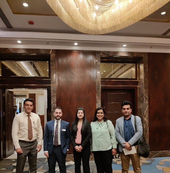 Mr. Daniel Munoz, Senior Customer Success Manager, Insight & Events, Spain with Director Dr. Porinita Banerjee, and PIMSE faculty members: Dr. Vasimraja Sayed, Dr. Sheena Abraham & Mr. Mohd Talha Ahmad.